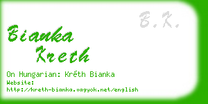 bianka kreth business card